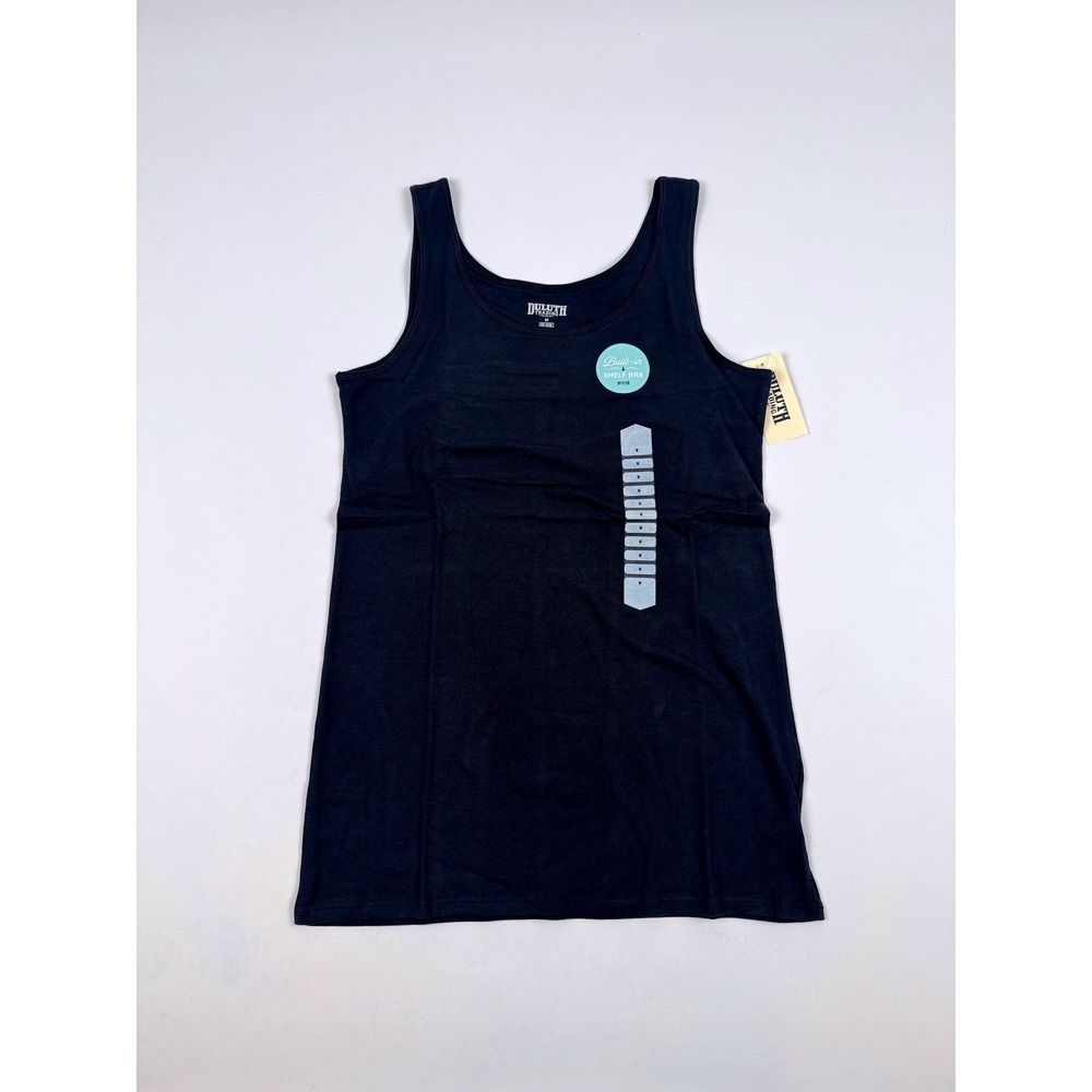 Duluth Trading Co Women's No-Yank Shelf Bra Tank Black Size Medium